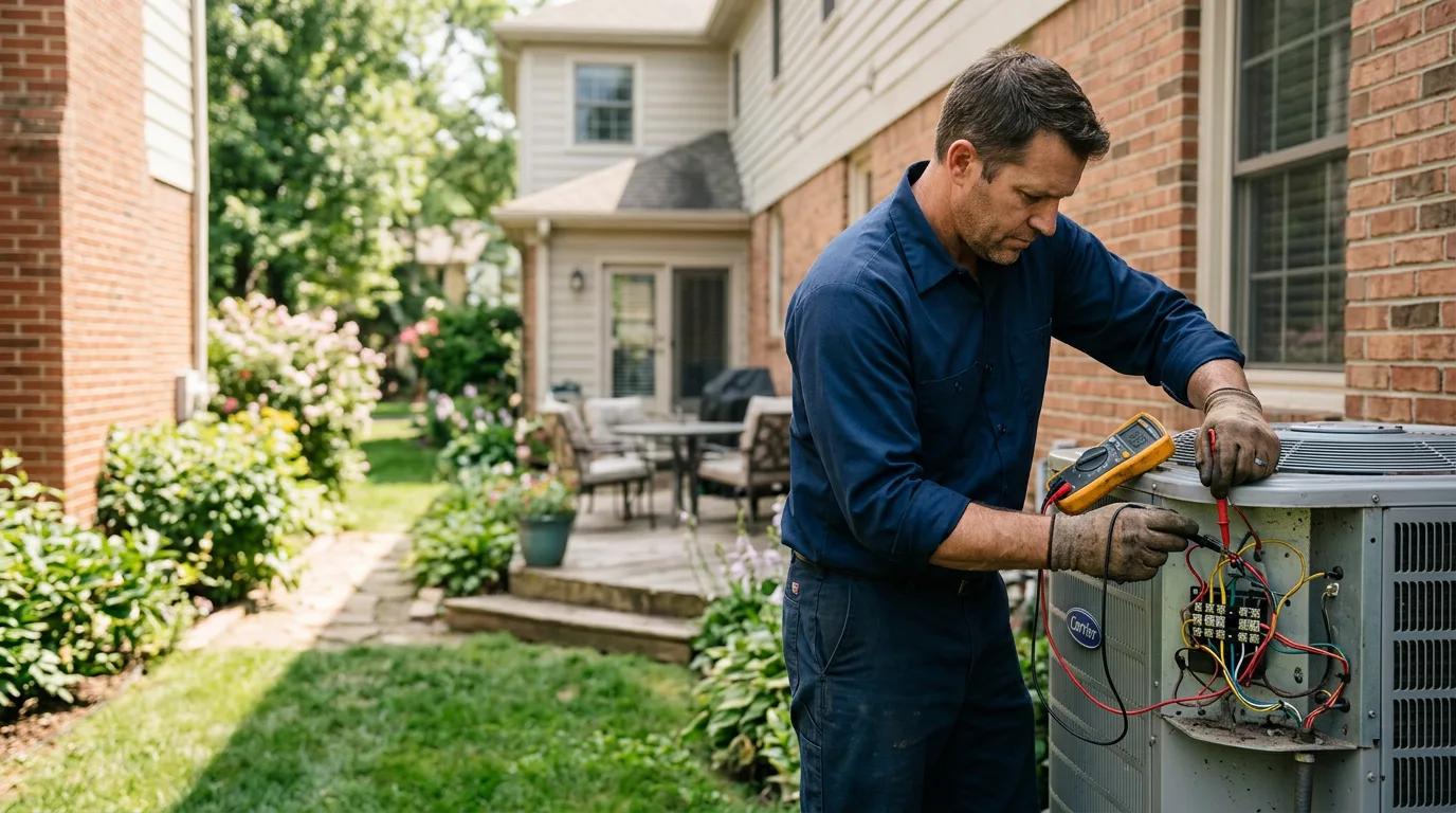 HVAC technician working near Brunswick, ME